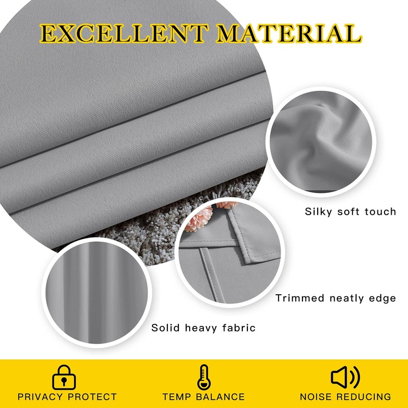 NICETOWN Sliding Door Curtains, Wide Thermal Blackout Patio Door Curtain