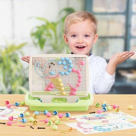 Quercetti Fantacolor Eco Gioco Chiodini Per Bambini 3 Anni 310pz Gioco Bambino 3 Anni Nuovo Design Regali Natale Bambini Giochi Motricità Fine e Pensiero Creativo Giochi Montessori