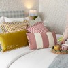 furn. Maude Gingham Cotton Piped Cushion Cover, Gold