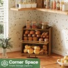 kiplant Bread Box for Kitchen Countertop - Acacia Wood, Wavy
