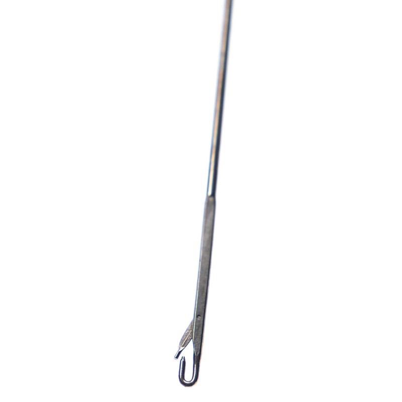 vhbw Reversible needle with hook, extra long pull-through needle (26.5