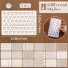 URROMA Plastic Sewing Templates, 20Pcs Large Size Rectangular Embroidery Pattern