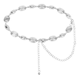 FGSS Women-Classic Concho-Chain-Belt - Boho-Metal-Waist-Chain Western-Cowboy-Link-Belts for Jeans Pants Dresses (Waist 36")