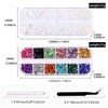GZMAYUEN Rhinestones Nail Set, Multicoloured Glitter Stones for Nails, Transparent