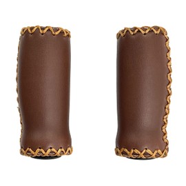 Velo VLG-617-2A Bicycle Grip [Barrel Shaped Grip] Brown 3.6 inches (92 mm) Left and Right Set Small