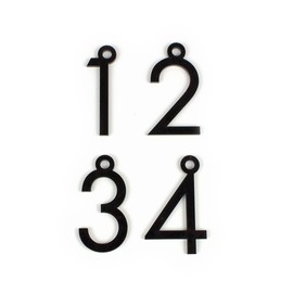 Adventskranz Zahlen Anhänger 1-4 für Kerzen Adventszahlen modern (schwarz)