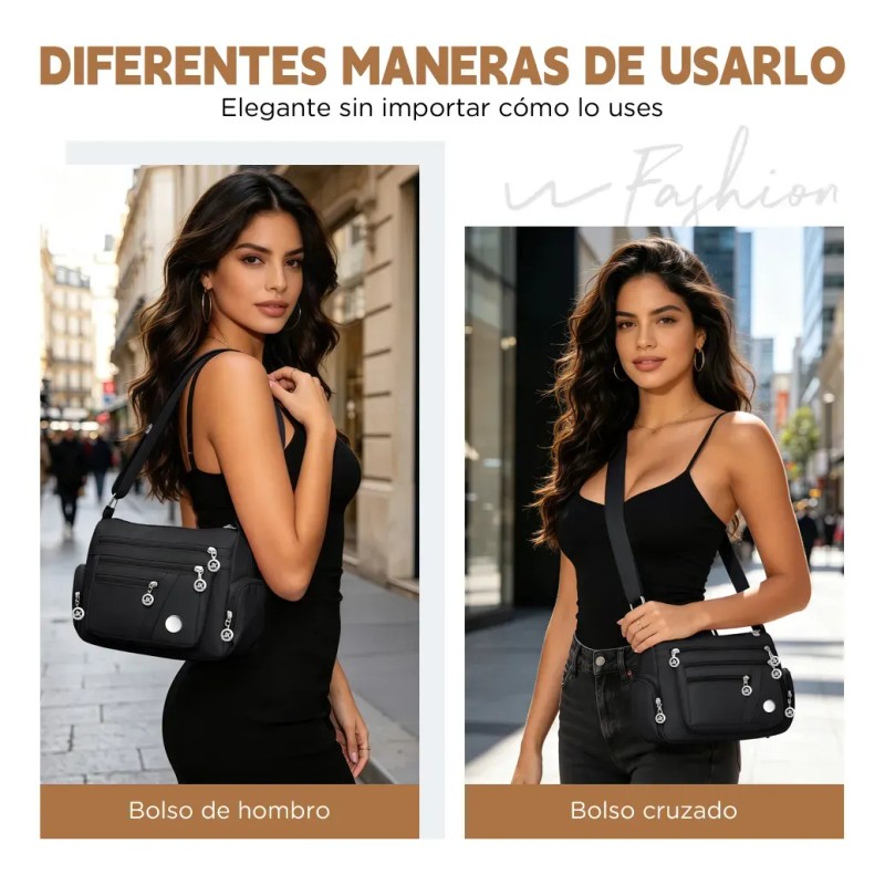 Bolso Bandolera De Mujer De Color Liso De Estilo Coreano