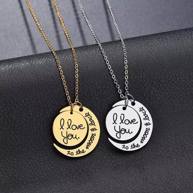 K&H Collar Y Dije I Love You Acero Inoxidable Regalo