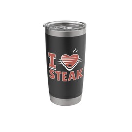 I Love Steak, Barbecue Meat Grill And Steaks Lover Stainless Steel Insulated Tumbler