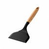 PTOFEQMKJ Kitchen Silicone Spatula Cooking Spatula with Wooden Handle (black)