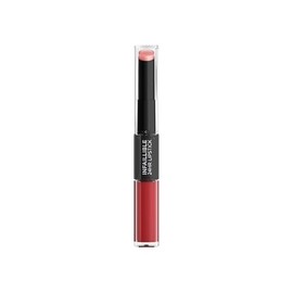 LOreal Paris, Infallible 24Hr Lipstick, Labial De Larga Duración De Dos Pasos Líquido Y Balsamo, Tono 501 Timeless Red                                