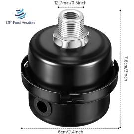 DIY Pond Aeration Kasco Intake Filter for ALL Rocking Piston Pumps & Compressors 1/4-20NPT 771013