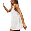 Lentta Womens Athletic Sleeveless Mini Dress with Built-in Shorts V