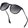 Rimerakea Round Sunglasses, B: Matte Black/Gradient Gray