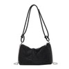 DOB SECHS Chic Shiny Rhinestone Evening Purse Handbag for Women Shoulder Bag Cross Body Hobo Purses with Detachable Metal Chain Strap, Black
