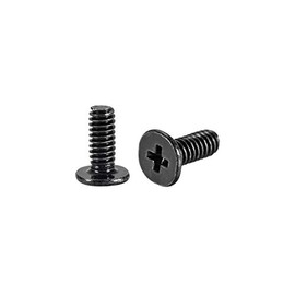 uxcell M2x5mm Phillips Screw Fastener Black 3.8mm Dia Screw Head for Laptop PC TV Fan Switch 50pcs