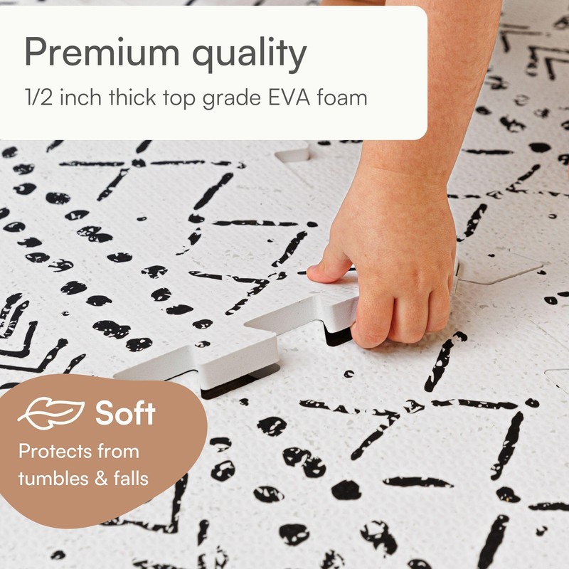 Lillefolk Baby Play Mat for Floor – 4x6ft Boho |