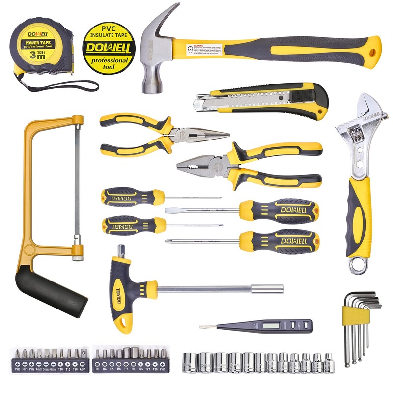 DOWELL Tool Set 49-Piece Home Repair Hand Tool Kit with