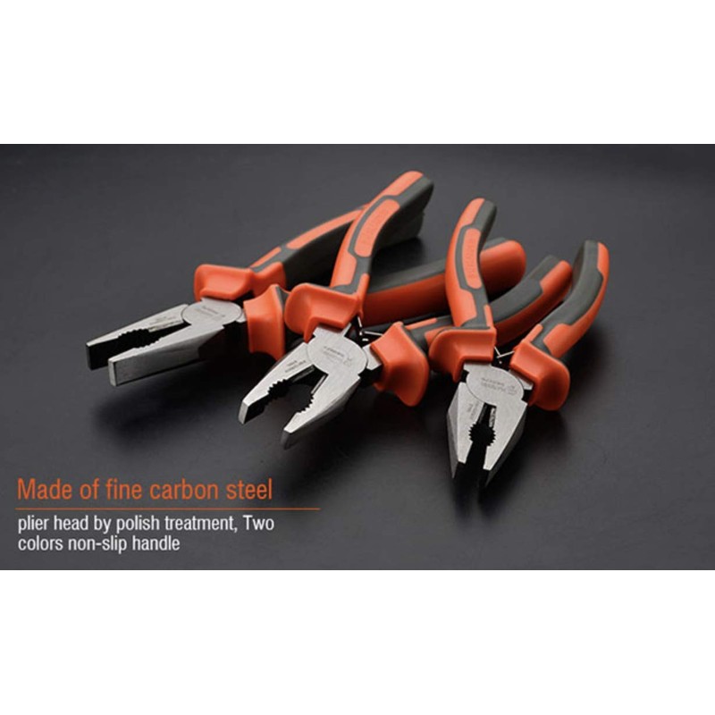 Edward Tools Combination Pliers 8” - Machined Extra Strength Gripping