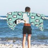 Penguin Beach Towel, Quick Drying Bath Towel, Ultra Absorbent, Super