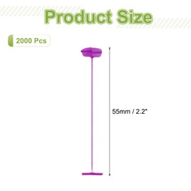 sourcing map 2000 Pcs Standard Tagging Barb Fasteners, 2.2 Inch Purple Tagging Gun Fasteners Tagging Gun Refill Plastic Garment for Clothing Fine Stitch Price Refills Tag Label