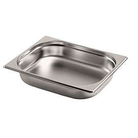 Gastro-Bedarf-Gutheil Gastronorm Container GN Container 1/2 65 mm Deep Stackable Stainless Steel Suitable for Chafing Dish, Bain Marie, Saladette
