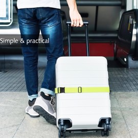 Set von 4 Koffergurten für Reisekoffer, Koffergurt Set, Langlebige Gepäckgurte, Verstellbare Gepäckgurte, Premium-Zubehör für Reisetaschen Verschluss (1)