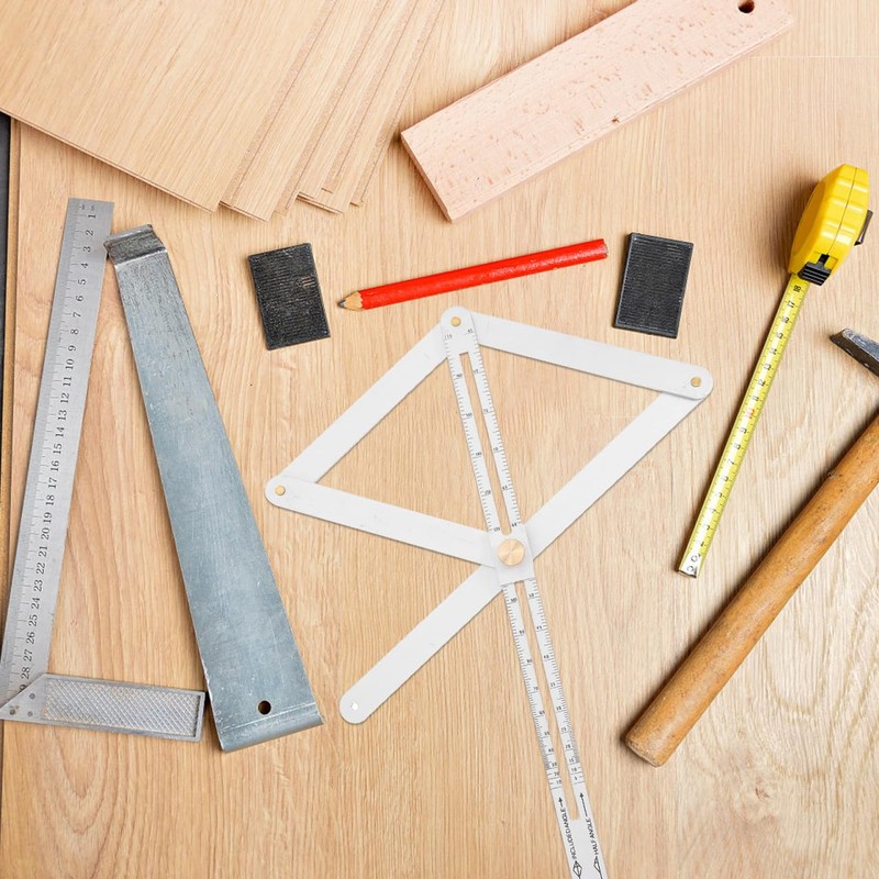 BESTonZON Protractor Made of Stainless Steel Angle Finder for Carpenters