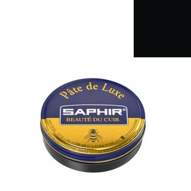 Saphir - Esmalte para zapatos Pate de Luxe 50 ml, fabricado en Francia, línea azul, Negro -, 50 ml
