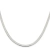 GlittersandGold Sterling Silver 3.25mm Magic Herringbone Chain Necklace