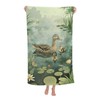 VANZEV Duck Beach Towel 31inx51in, Wildlife Sand-Free Microfiber Bath Towel