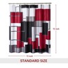 YOSTEV Modern Geometric Shower Curtain Red,RED and Black White Waterproof