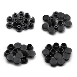 YALiya Pack of 120 Screw Covers, Screw Cover Caps for Drill Holes, Plastic Cover Caps, for Division Holes, Cabinets, Nail Holes, Screw Holes (5 mm/6 mm/8 mm/10 mm)