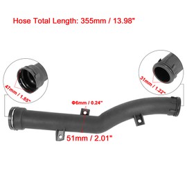 X AUTOHAUX Car Engine Radiator Coolant Hose 11537589713 11537541845