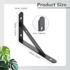 HOTOP Shelf Brackets Shelf Brackets Angle Shelf Bracket Wall Black