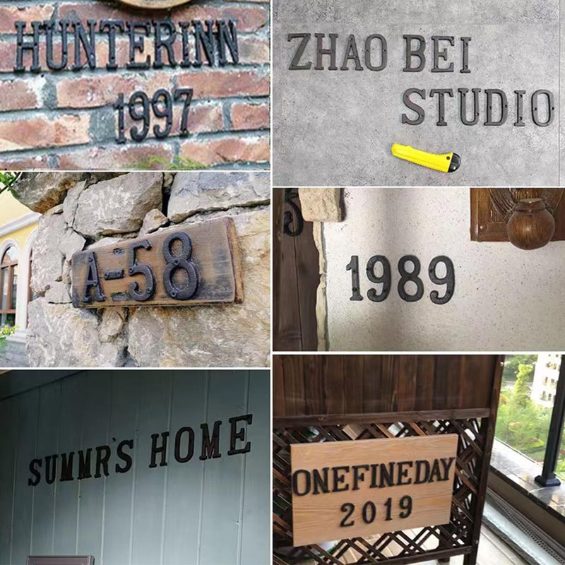 roslyong 3 Inch House Number, Vintage Address Numbers for Outside,