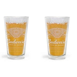 Budweiser The Signature Dream Pint Glasses - Set of 2 Glasses