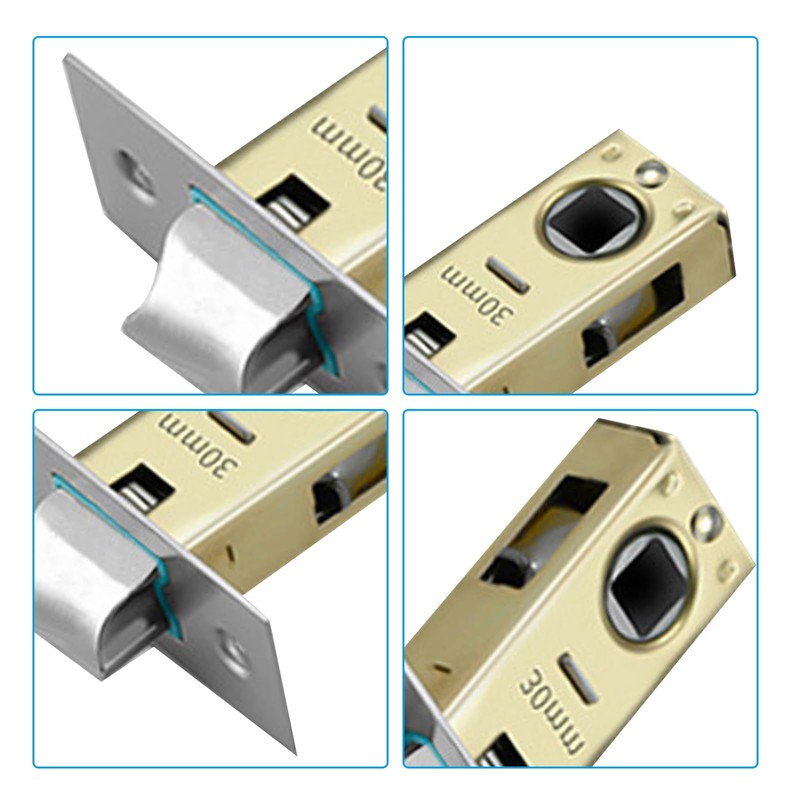 MACHSWON 2 Pcs 30mm Flat Tubular Mortice Latch Stainless Steel