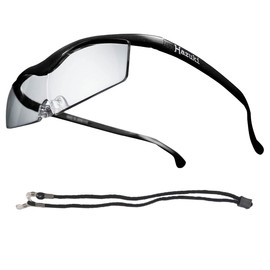 Hazuki Magnifier Compact, 1.32x, Clear Lens (9 Colors in Total) with Neck Strap and Neck Hanging (Black) Birthday Gift