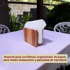 Servilletero para Mesa de Madera Hecho a Mano - Porta