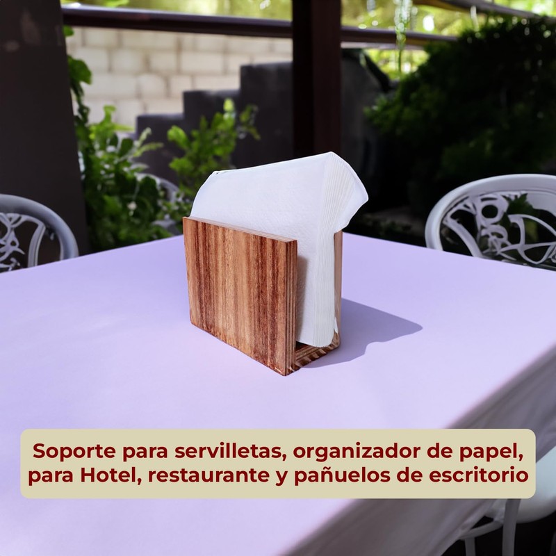 Servilletero para Mesa de Madera Hecho a Mano - Porta