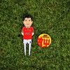Keane & Cantona Man United Golf Divot Tool & Ball