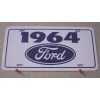 1964 Ford license Plate tag Falcon Fairlane Mustang gt Thunderbird