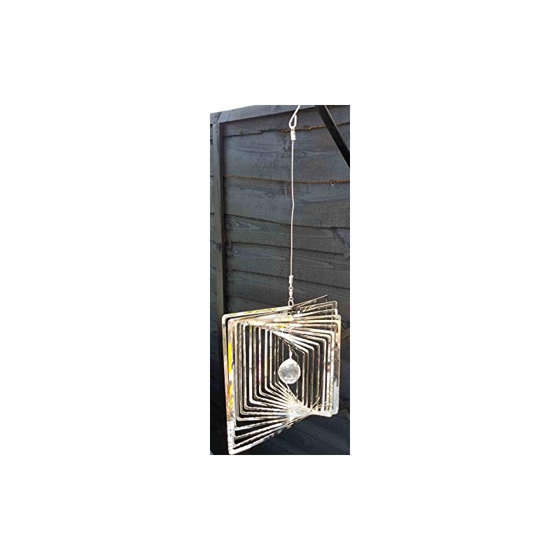 Stainless Steel Wind Spinner - 3D Mobile - Square Spinner