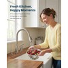 APPASO 3 Hole Kitchen Faucet with Pull Down Sprayer Brushed