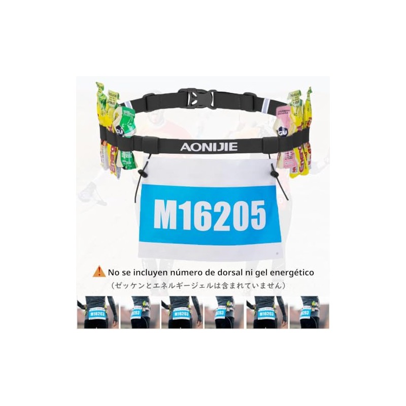 TRIWONDER Race Cinturón para Número Porta Dorsal para Running Triatlon