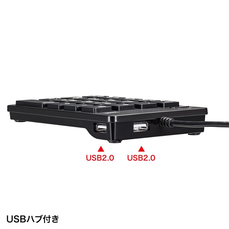 Sanwa Supply NT-18CUHBK USB Numeric Keypad (with Type-C Connector and