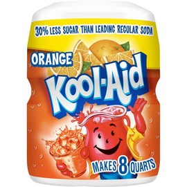 Kool-Aid Sugar-Sweetened, Orange, Artificially Flavored Powdered Soft Drink Mix,19 OZ Canister