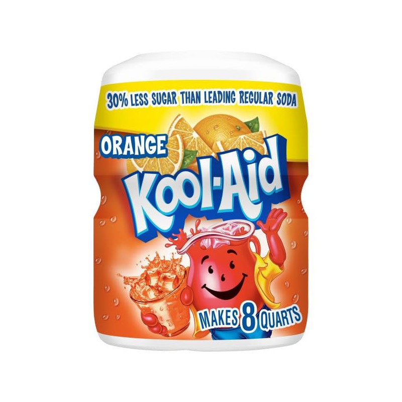Kool-Aid Sugar-Sweetened, Orange, Artificially Flavored Powdered Soft Drink Mix,19 OZ