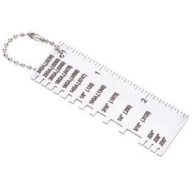 Ejoyous Welding Gage, Stainless Steel Wire/Metal Sheet Thickness Gauge Welding Gage Plated Size Inspection Tool, Steel Welding Gage, Measurer Tester Ruler Gauge